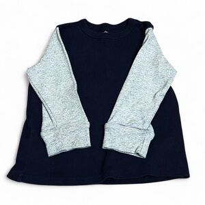 Toddler boy’s GAP long sleeve gray and navy shirt [size 2T]